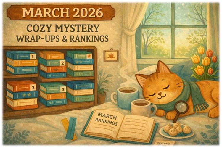 March 2026 Cozy Mystery Reading Wrap-Up and Rankings