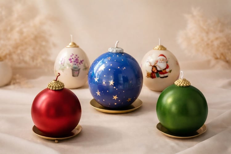 Spherical decorative candles glossy and glass effect candle making masterclass