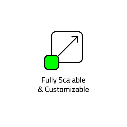 Scalable vector graphic icon showing an arrow expanding a square.