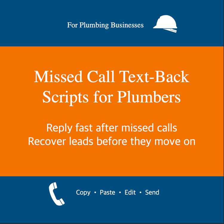 Missed Call Text-Back Scripts for Plumbers cover image