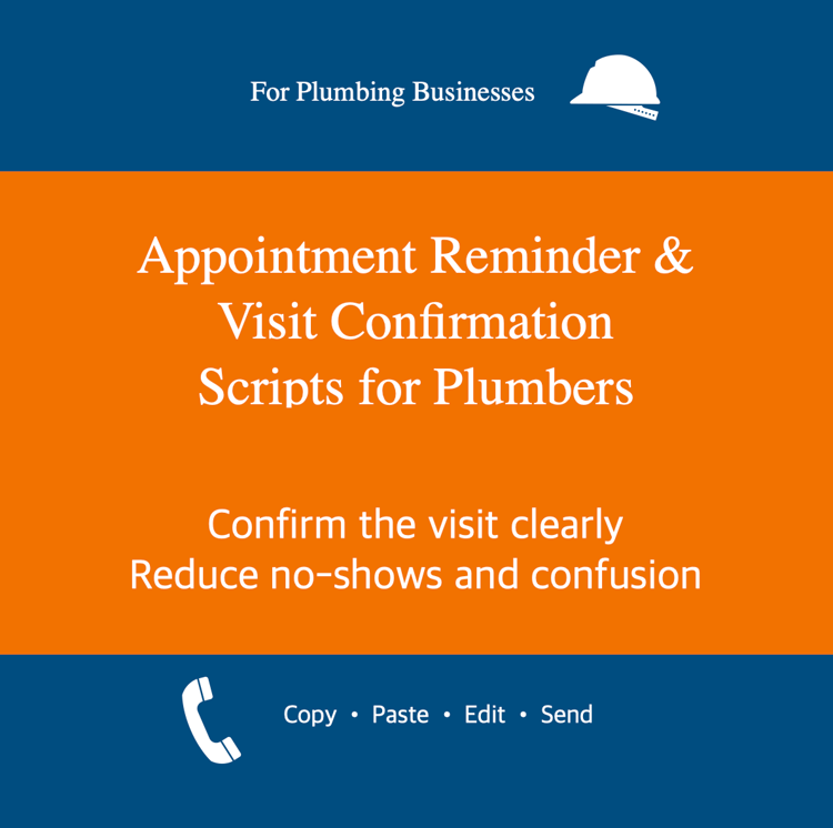 Appointment Reminder and Visit Confirmation Scripts for Plumbers cover image