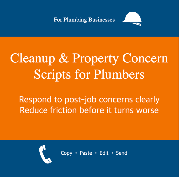 Cleanup and Property Concern Response Scripts for Plumbers cover image