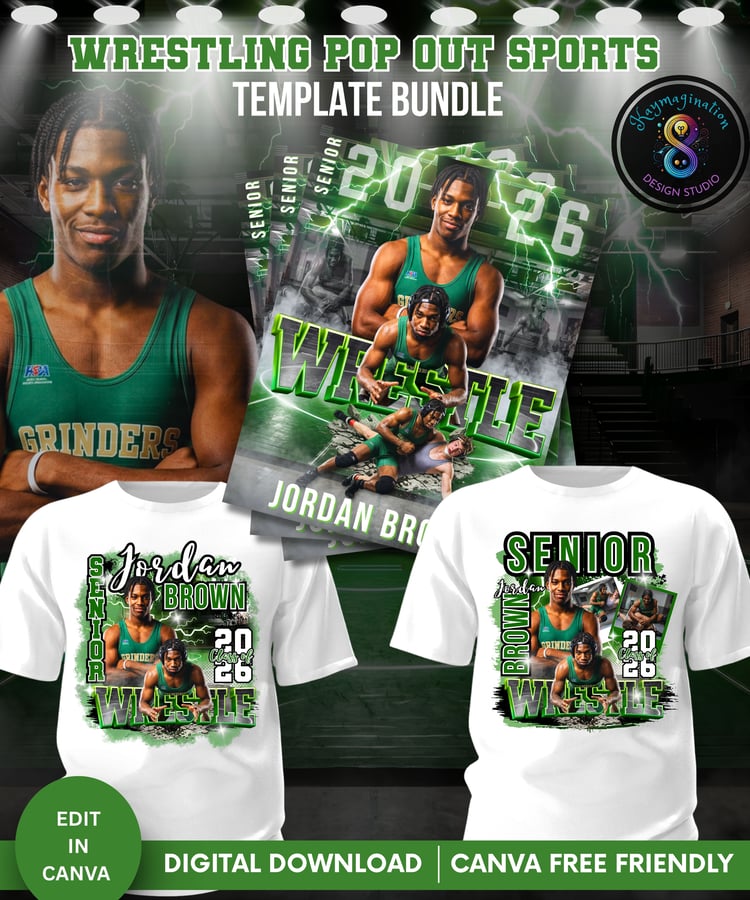 wrestling graduation template, sports grad shirt, senior 2026 wrestling, editable canva template, graduation shirt design, diy grad shirts, sports senior templates, wrestler graduation, class of 2026, grad designs, custom grad template, canva grad bundle,