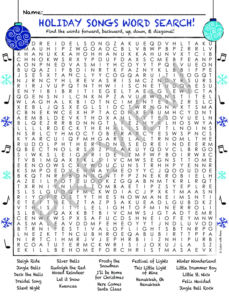 Holiday Songs Puzzle BUNDLE