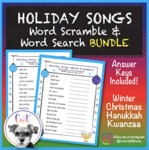 Holiday Songs Puzzle BUNDLE