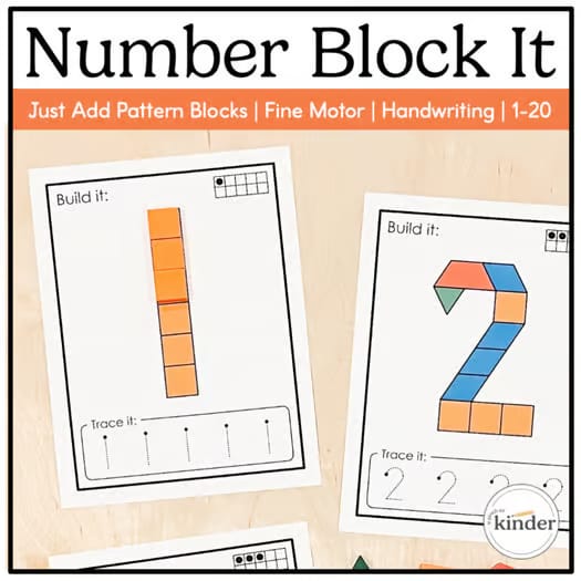 Number Block It! | Pattern Block Building Mats 1–20 | Kindergarten Math Centres