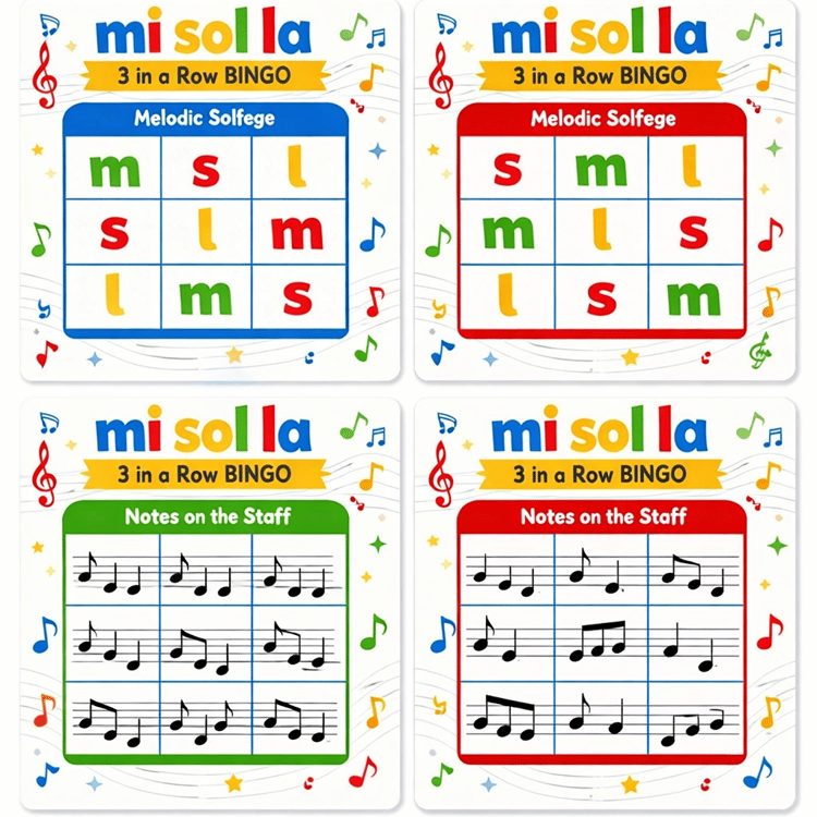 Melody BINGO mi sol la