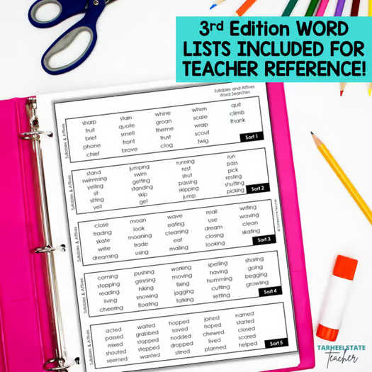 Words Their Way Word Study Word Searches 3rd 4th Grade Spelling Daily Activities