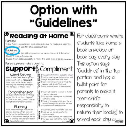 At Home Reading Support for Parents - Parent Letter