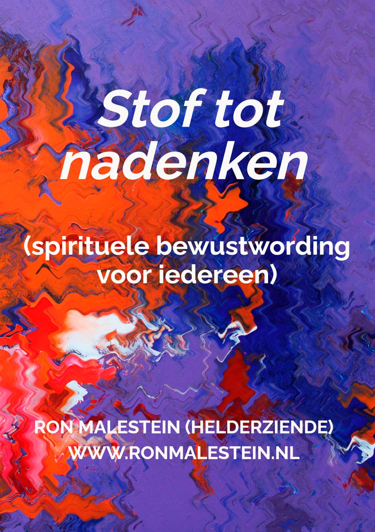Boekcover Stof tot nadenken – spiritueel bewustwordingsboek van Ron Malestein