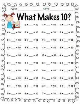 Addition Facts Practice: +0 through +10 and What Makes 10?