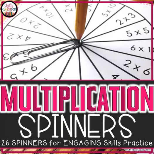 Multiplication Spinners - Multiplication Centers - Multiplication Fact Practice