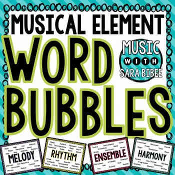 Musical Element Word Bubbles