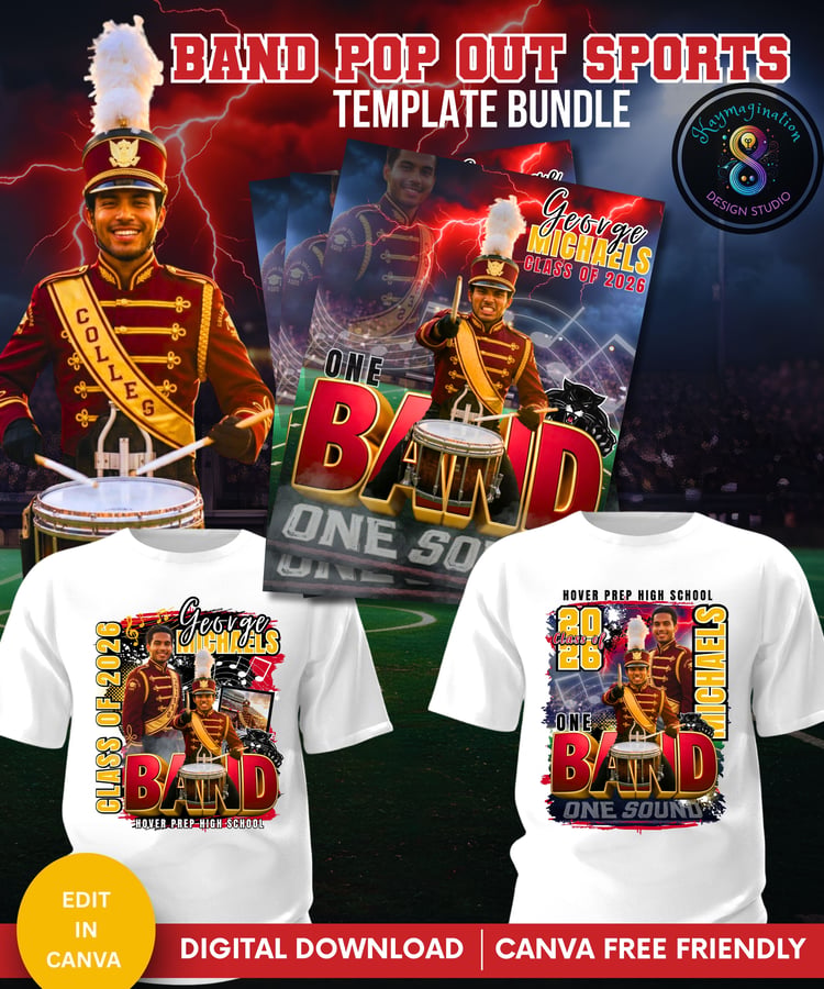band graduation template, senior band shirt design, class of 2026 band, graduation templates canva, band senior 2026, custom grad shirt template, marching band graduation, graduation bundle canva, senior night band design, editable grad templates, crafter