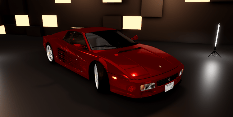 Ferrari 512 TR vehicle model for Roblox driving games