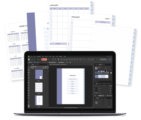 Affinity by Canva Weekly Planner Template Preview