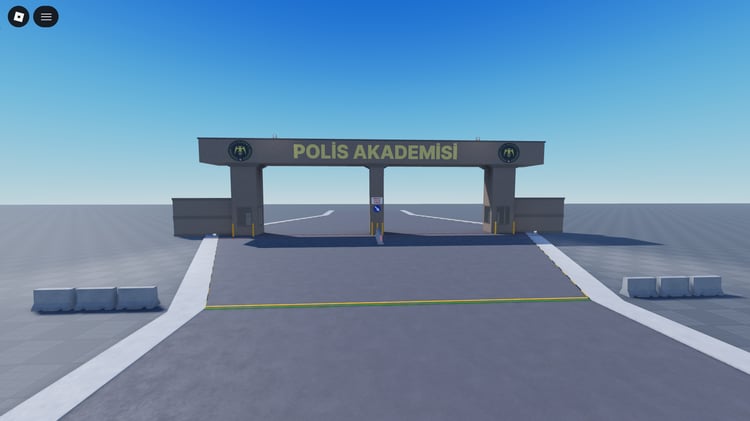 Roblox country border checkpoint building