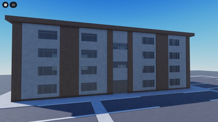 Free empty building Roblox model