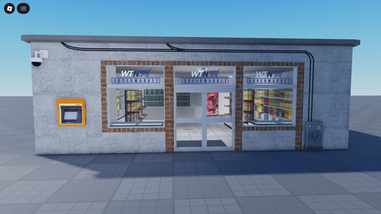 Small supermarket structure Roblox developers