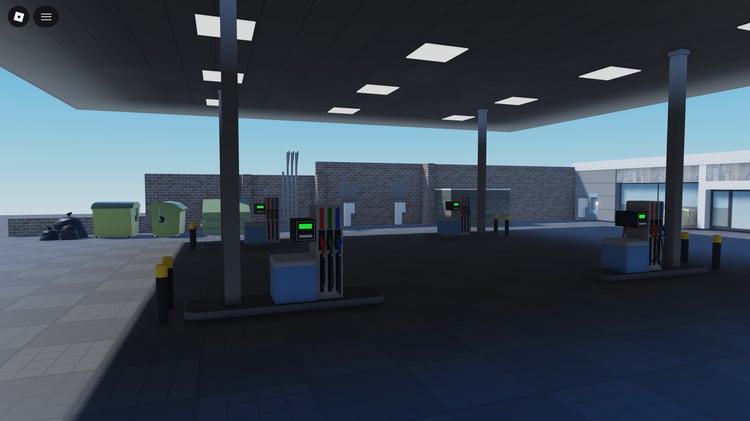 Gas station building Roblox map asset