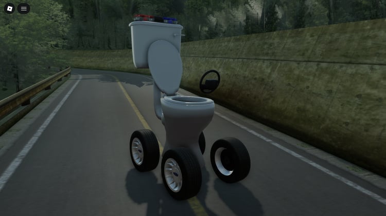 Free Roblox toilet themed police vehicle