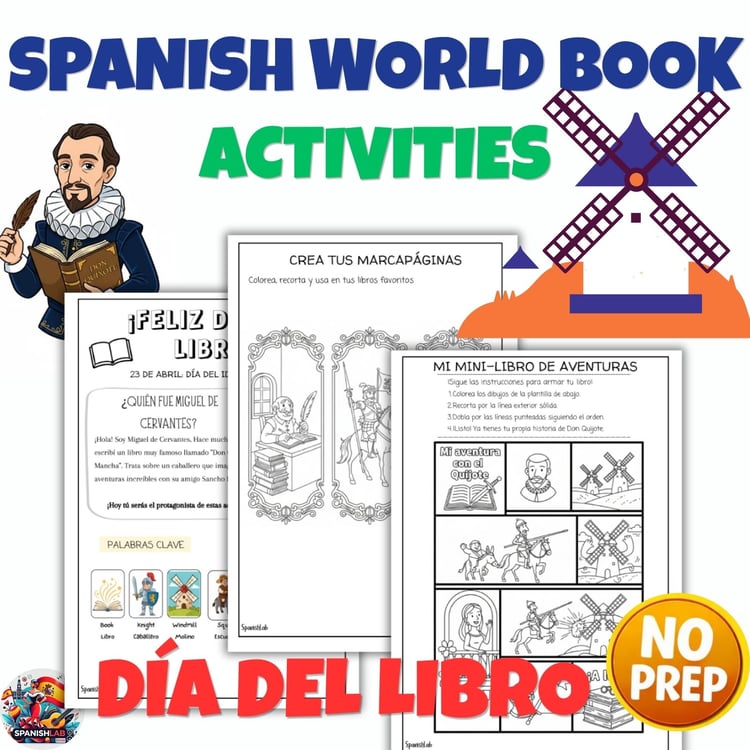 spanish World Book Day Don Quixote Activities for Kids"