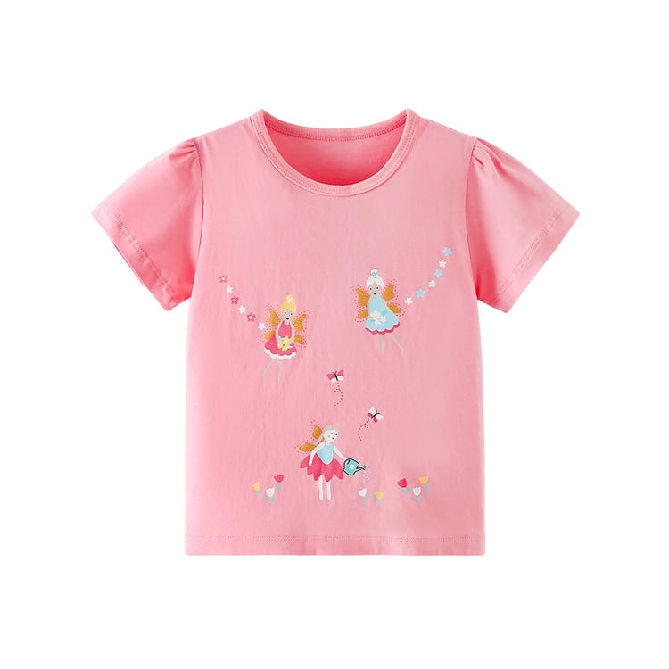 Pink girls t-shirt short sleeve casual wear