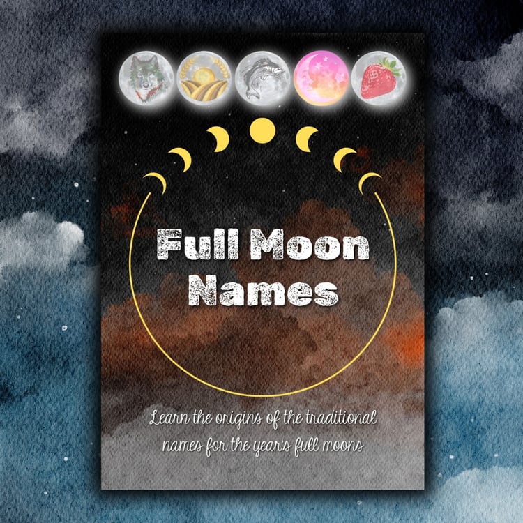 Full moon names guide | Dartmoor Kin Printable Download
