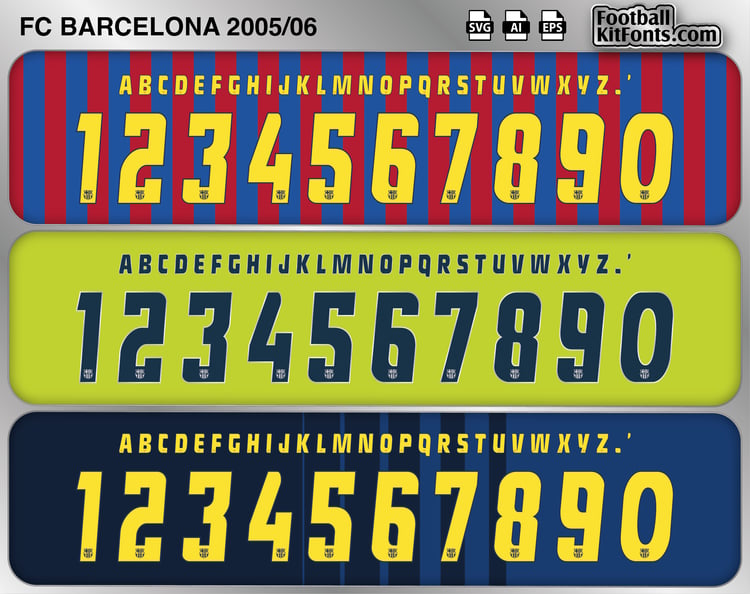FC Barcelona 2015-16 Vector Font