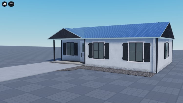 Free suburban house exterior Roblox model