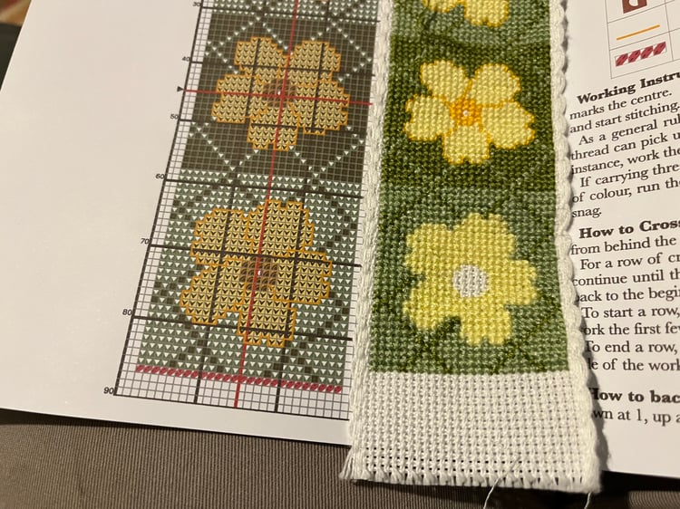 finished repair to cross stitch