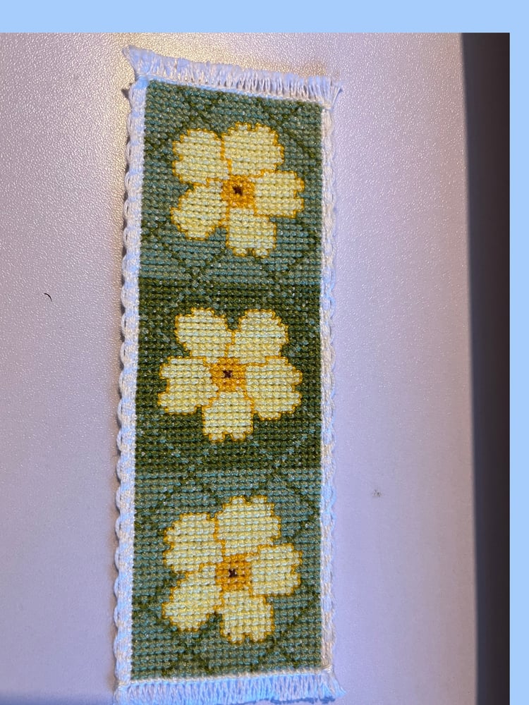 finished primrose bookmark