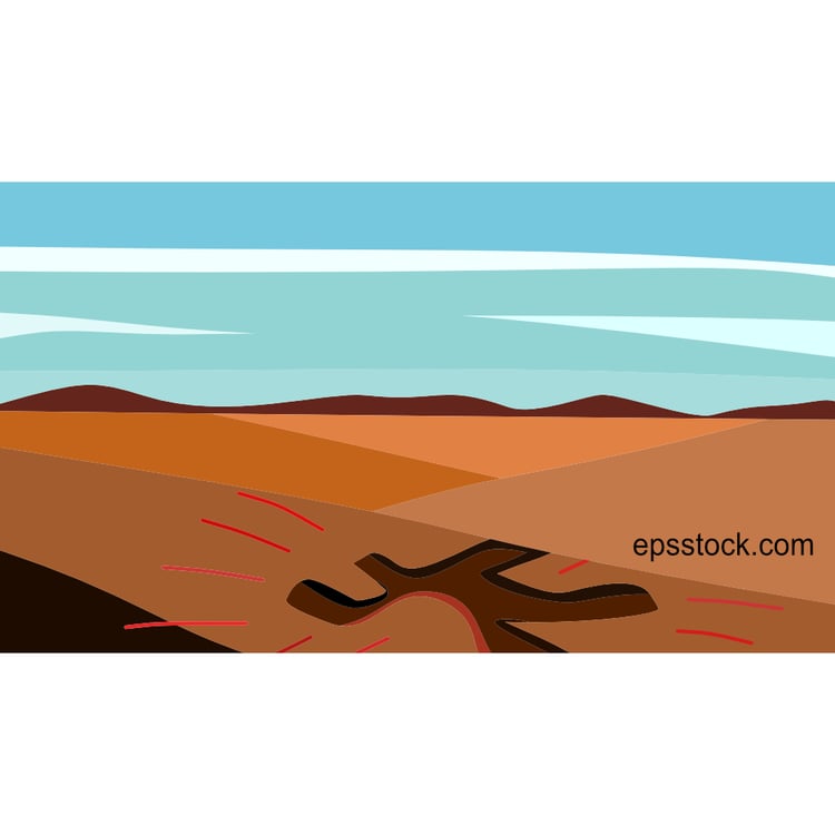 Battlefield with drone, flat vector illustration