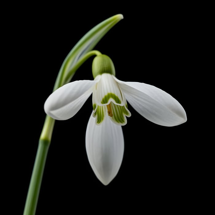 White flower, Flower, Wallpaper, Photography , Black Background, Isolated - Ai Generated