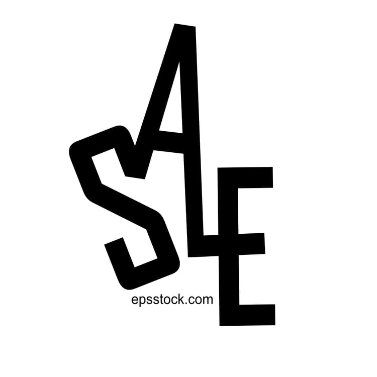 a symbol depicting a sale, black isolated silhouette