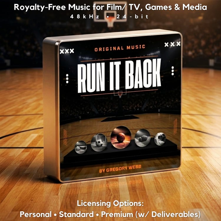 High-energy trap orchestral track built for sports media and modern video production. Features hip hop percussion, cinematic horns, and synth layers for dynamic, fast-paced edits.