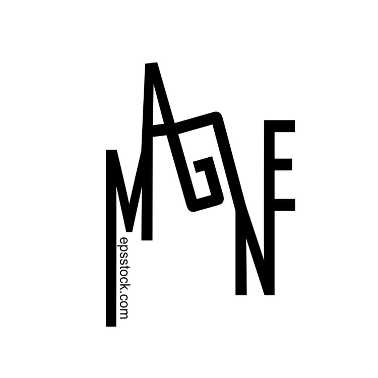 imagine symbol, black isolated silhouette