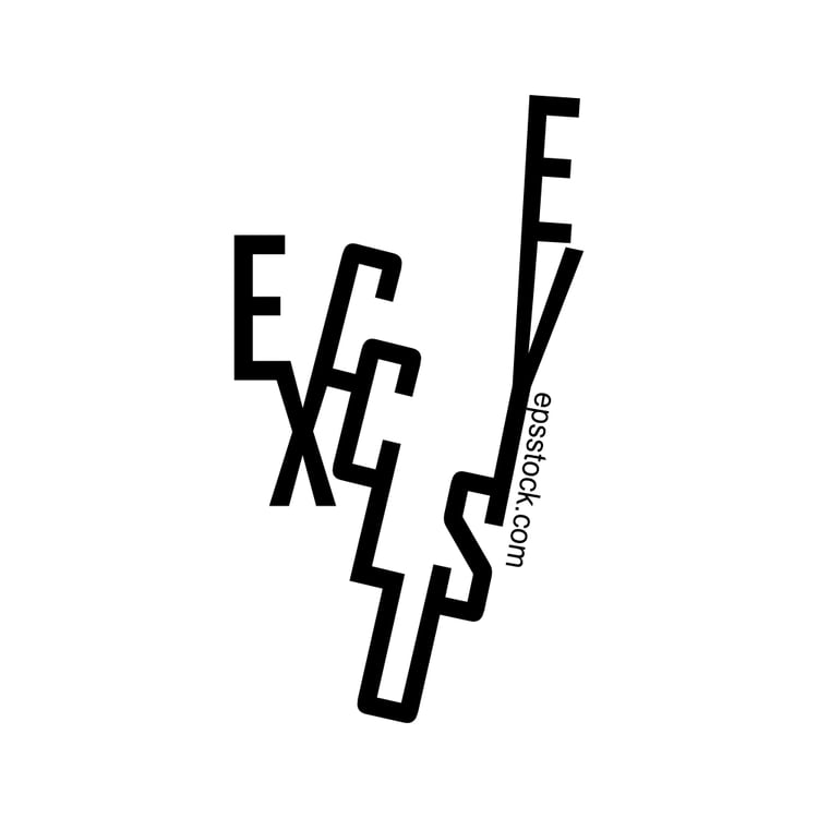 Exclusive symbol, black isolated silhouette