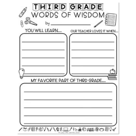 Words of Wisdom: An End of the Year Writing Activity