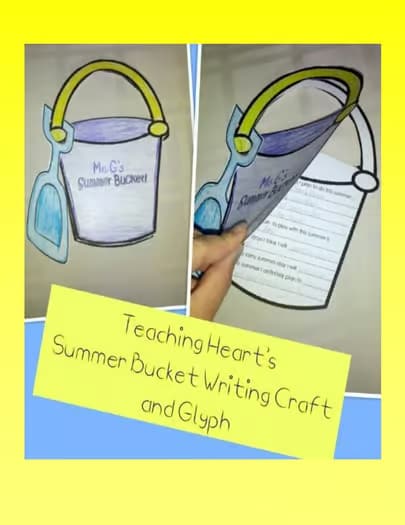 Summer Bucket List Glyph and Writing Activity End of the Year!