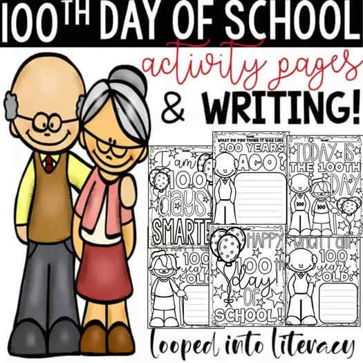 100TH DAY OF SCHOOL WRITING COLORING FUN NO PREP!