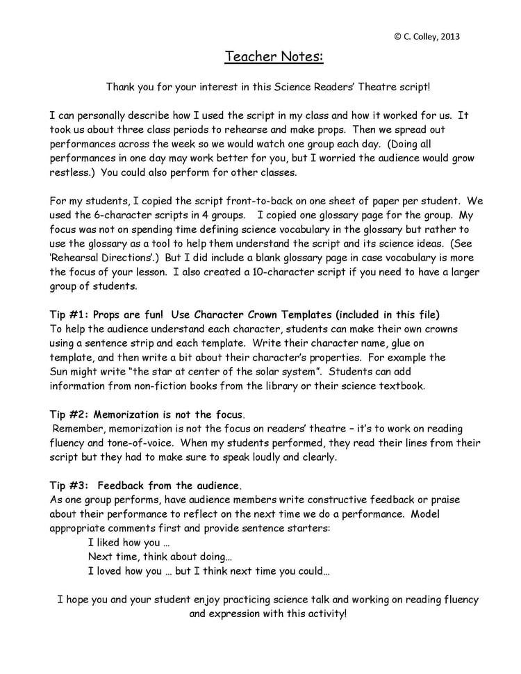 Science Readers' Theatre about Space: Poor Pluto