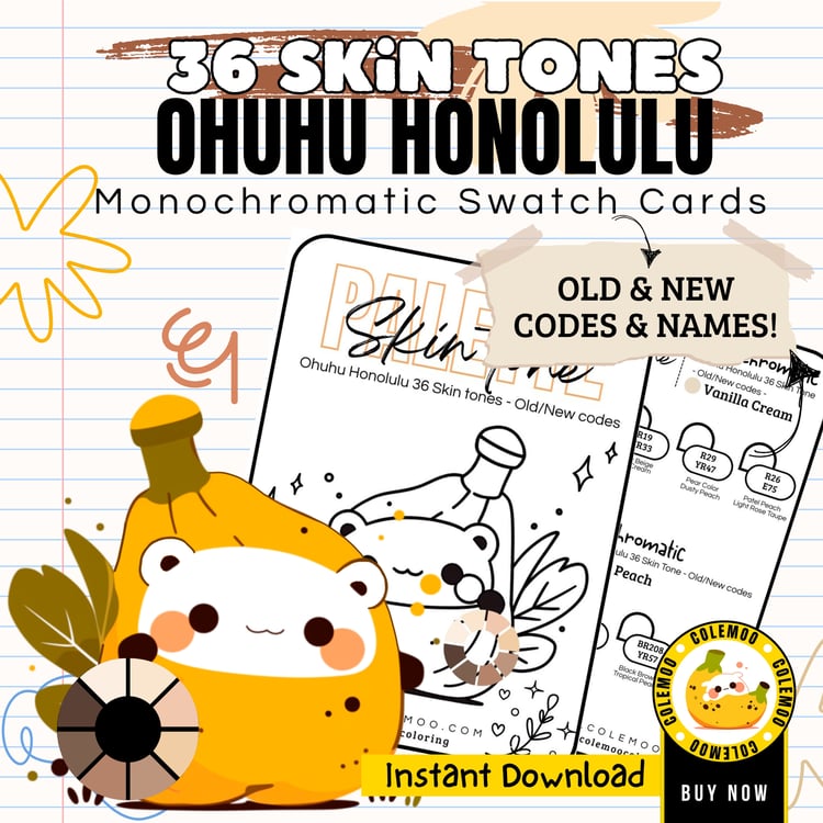 96 Pastel Colors Monochromatic Swatch Cards | Ohuhu Honolulu
