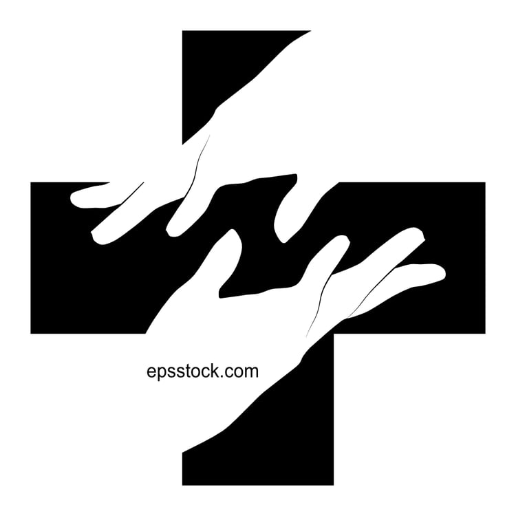 healthcare symbol, black isolated silhouette