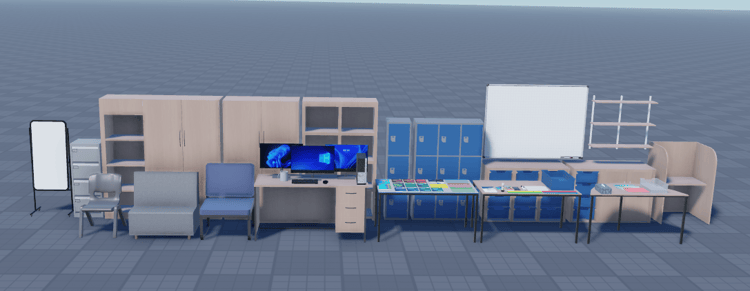 Roblox modern interior modular kit classroom layout