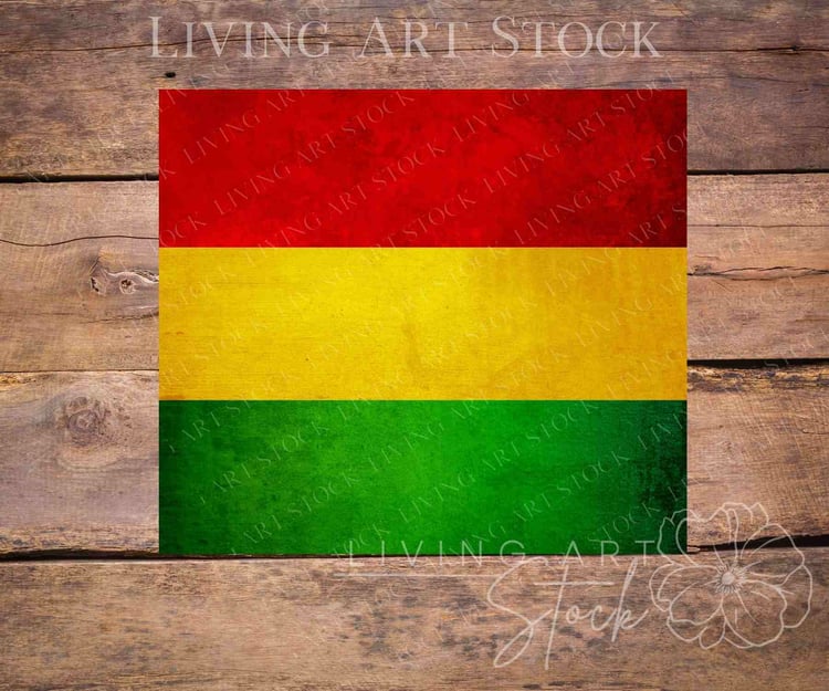 Red, yellow and green stripes.