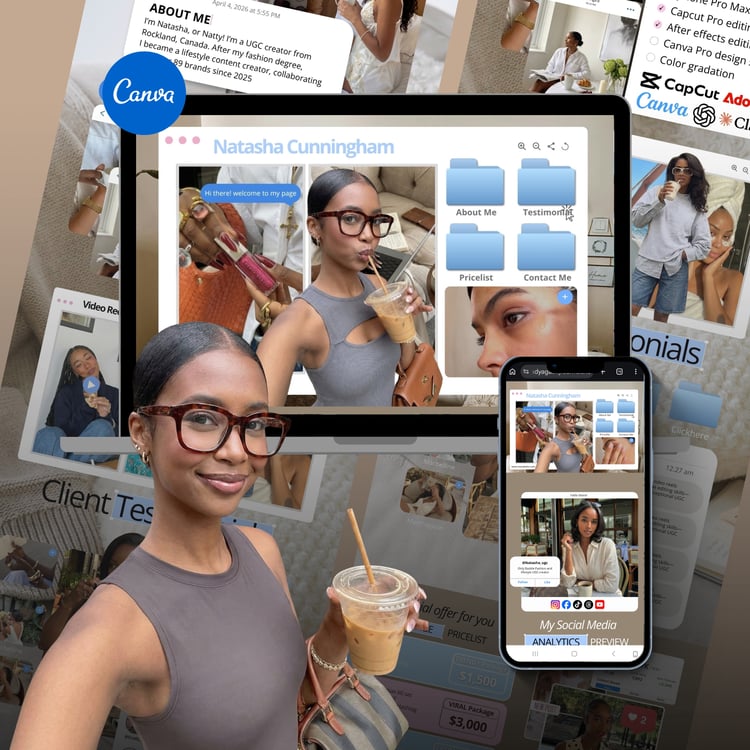 iOS Core Website Design for Women in Business UGC Creator