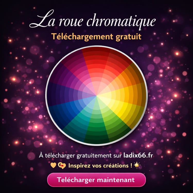 roue chromatique  théorie des couleurs  harmonie des couleurs  palette artistique  guide couleur  coloriage adulte  art numérique  fichier à imprimer  téléchargement gratuit  outil créatif  color wheel  printable art