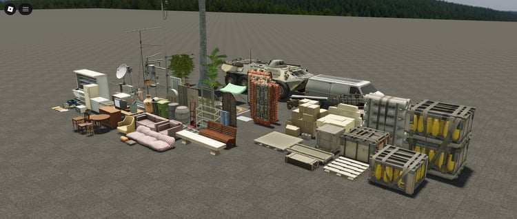 Roblox free furniture pack with mixed interior assets