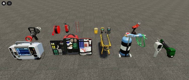 emergency bed setup Roblox medical environment assets